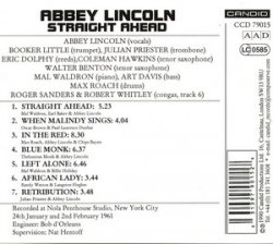 Abbey Lincoln - Straight Ahead (1961)