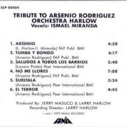 Orquestra Harlow - Tribute To Arsenio Rodriguez (1972)