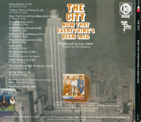 The City - Now That Everything's Been Said (1968) (Remastered, Digipak, 2015) Lossless
