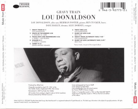 Lou Donaldson  - Gravy Train (1961) (Remastered, 2007) Lossless