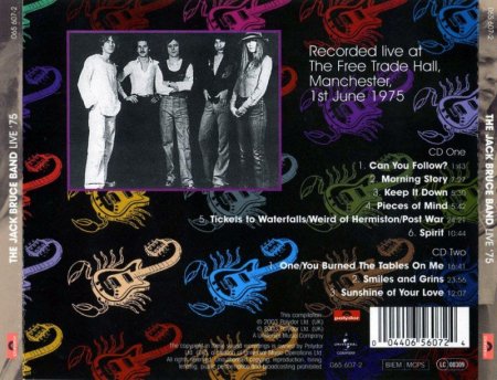 Jack Bruce Band - Live At Manchester Free Trade Hall '75 [2CD] [Remastered] (2003)