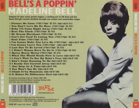 Madeline Bell - Bell's A Poppin' (1965-67) [Reissue, 2004] lossless