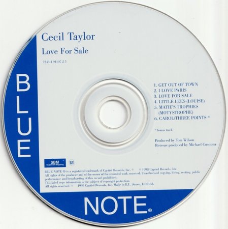 Cecil Taylor Trio And Quintet - Love for sale (1959)  (Reissue, 1998) Lossless