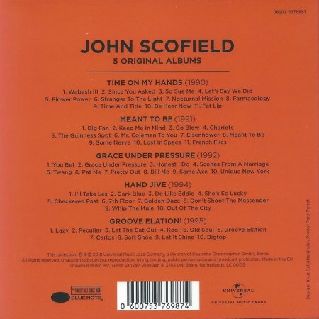 John Scofield - 5 Original Albums (1990-95) (Box Set, 5CD 2018) Lossless