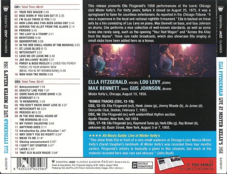 Ella Fitzgerald - Ella Fitzgerald at Mister Kelly's (1958) (2017) [2CD]