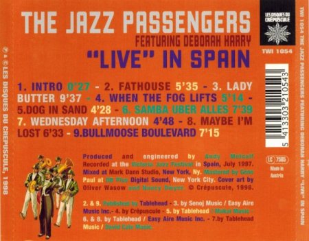 The Jazz Passengers Featuring Deborah Harry - Live In Spain (1988)(1998)