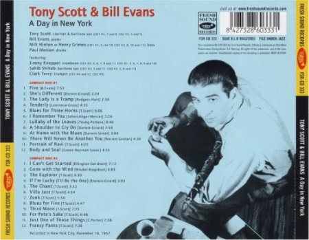 Tony Scott & Bill Evans - A Day In New York (1957) (2003) 2CD