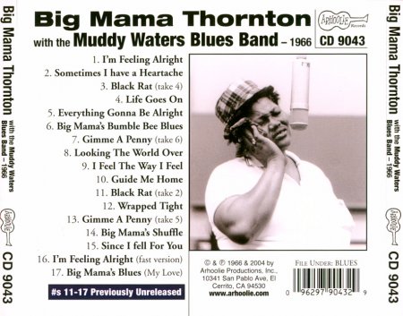 Big Mama Thornton - With The Muddy Waters Blues Band (1966) (Reissue, 2004) Lossless