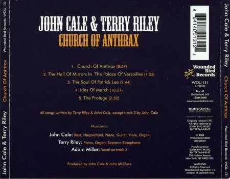 John Cale & Terry Riley - Church Of Anthrax (1971) (Remastered, 2008) Lossless