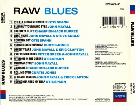 V.A.- Raw Blues (1967) (1987)