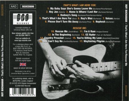 Roy Buchanan - That's What I Am Here For / Rescue Me (1973-74) (Remastered, 2008)