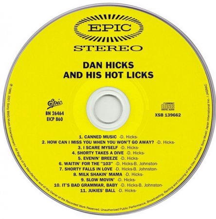 Dan Hicks & His Hot Licks - Original Recordings (1969) (Japan, Limited Edition, 2007)