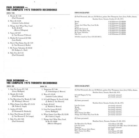 Paul Desmond - The Complete 1975 Toronto Recordings (2020) [Box Set 7CD]