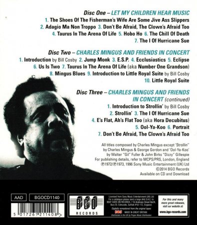 Charles Mingus - Let My Children Hear Music / Charles Mingus And Friends In Concert (1971,72/2014) 3CD  Lossless