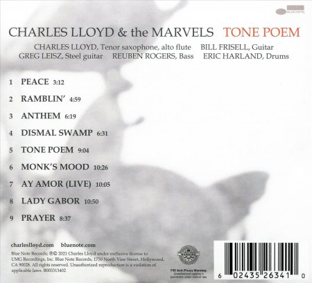 Charles Lloyd & The Marvels - Tone Poem (2021) 
