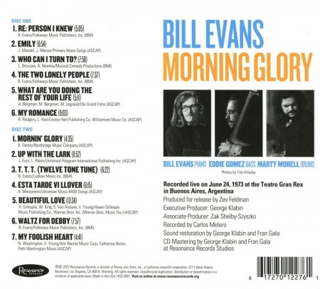 Bill Evans - Morning Glory; The 1973 Concert at the Teatro Gran Rex, Buenos Aires [WEB] (2022)