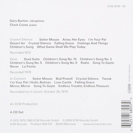 Gary Burton & Chick Corea - Crystal Silence: The ECM Recordings 1972-79 (2009) [4CD] 