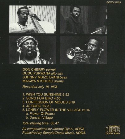 Johnny Dyani Quartet - Song for Biko (1978) 