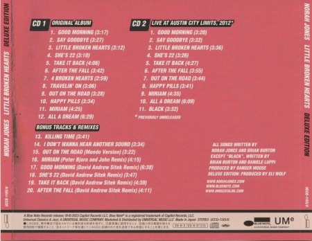 Norah Jones - Little Broken Hearts (2012)(Deluxe Edition Japan, 2023)2CD