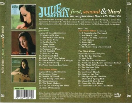 Julie Felix - First, Second & Third: The Complete Three Decca LPs (1964-66) (2008)