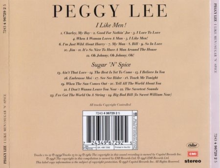 Peggy Lee - I Like Men! / Sugar 'N' Spice (1959,62)(1998)
